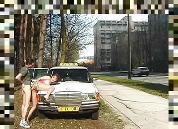 taxi diver fucks teen anal in public