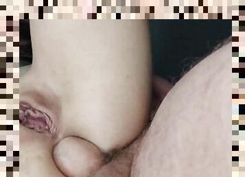 Moaning from a dick in a tight ass. Anal close up