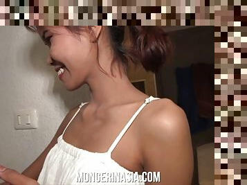 Skinny thai pussy banged in interview