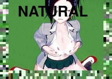 Yaoyorozu Momo Play With Her Big Natural Boobs - My Hero Academia