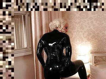French ass latex tease