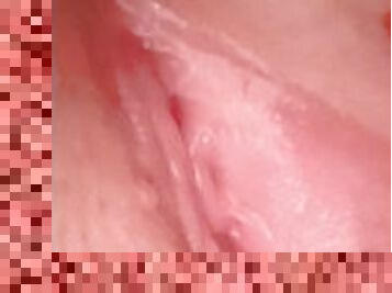 Close up dripping wet pussy