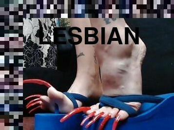 äärimmäiset, amatööri, kypsä, lesbo-lesbian, jalat, fetissi, varpaat