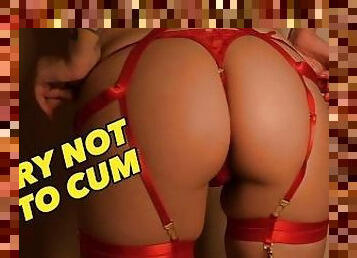 TRY NOT TO CUM while watching my teasing hot video in red sexy lingerie