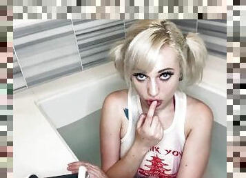 HOT WET EAR LICKING BATHTUB PLAY (Arilove ASMR)