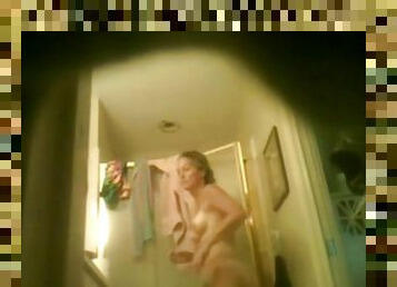 My wife after the shower. Hidden camera video. Very natural and pure.