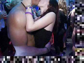 wild group sex and a blowjob are fabulous at the night club