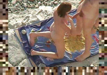 Horny Amateur Couple Hard Sex On Nudist Beach