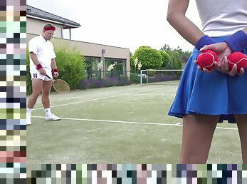 Tennis court attendant Amirah Adara is a huge fan of the top players