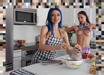 Amazing lesbian sex with sexy pornstars Aidra Fox and Jewelz Blu