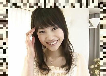 Smiling, lovely Airi Mikami takes on two guys at the same time