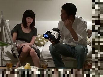 First time Japanese porn girl agrees to get naked and fuck