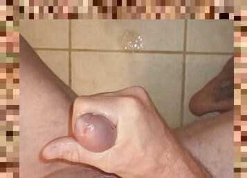 POV Male masturbation slow motion close up cumshot