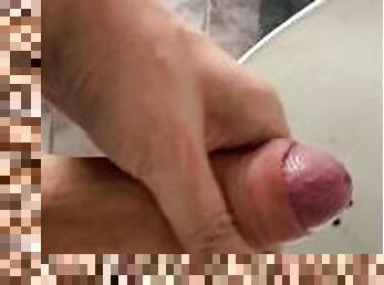 masturbation, public, ejaculation-sur-le-corps, ejaculation, toilette, sperme