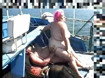 Super BBW is fucked on a boat
