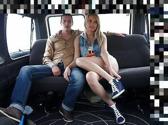 Imposing girl is not scared of having good shagging session in the van