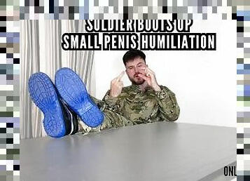 Soldier boots up small penis humiliation