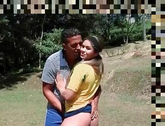 Brazilian teases her big ass on soccer field