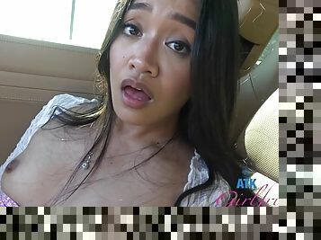 Jade Kimiko on a ride while getting her pussy rubbed and sucking cock in POV