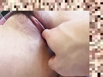 This Asian gal is not satisfied until her slit gets filled with his hot load