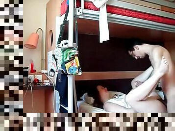 Girlfriend fucked in homemade dorm room porn