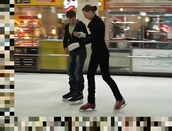 Couple Go Ice Skating Before Turning into The Oral Sex Action
