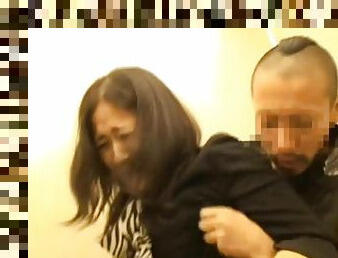 Lewd Guy Fucks Japanese Housewife In An Elevator.