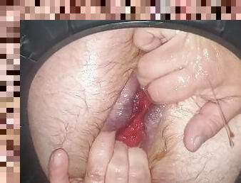 Detroit bottom exposing hole pig prolapse progress gaping hole