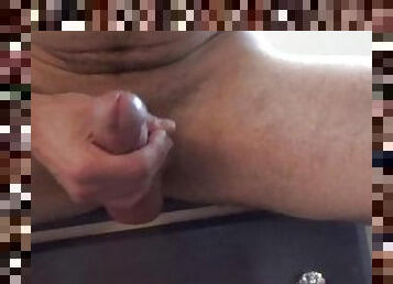 upclose jerk off on night stand