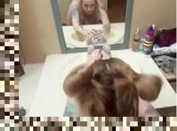 POV Bathroom quickie with stepdaughter