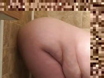 Wall mounted dildo bbw