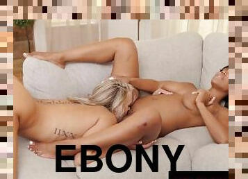 Ebony Queen Sensually Eats Blondies Pussy - August Skye, Ella Reese - GirlfriendsFilms