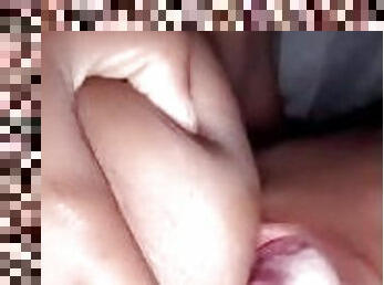 Ebony teen sucks and lick nipples