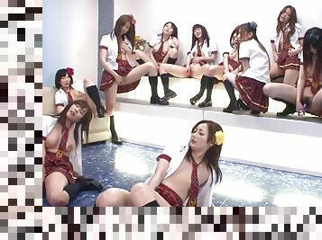 Hot Japanese Girls College Uniforms Teachers Orgy