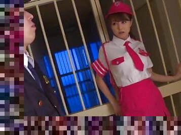 Japanese chick wearing lingerie gets cum in mouth - Akiho Yoshizawa