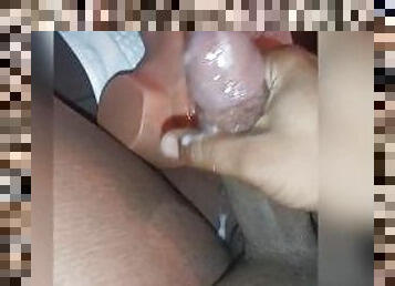 masturbation, amateur, ejaculation-sur-le-corps, ébène, énorme-bite, jouet, gay, black, point-de-vue, solo