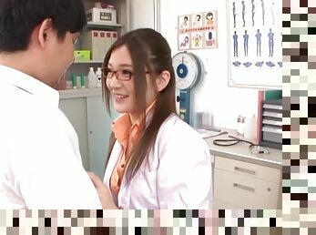 Smooth fucking in the doctor's office with a kinky Japanese nurse