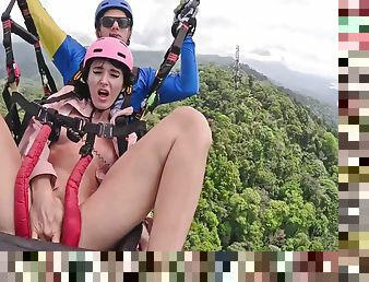Wet And Messy Extreme Squirting While Paragliding 2 In Costa Rica 23 Min With Pretty Face