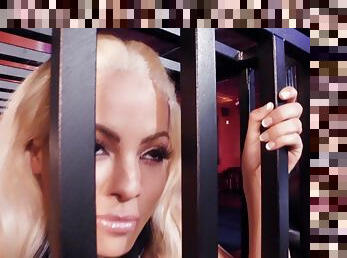 Luna Star is a stunning sex slave in a cage yearning for a dick