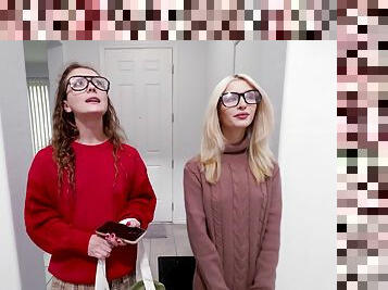 Nerds Emma Rosie and Mira Monroe have an unexpected threesome