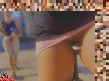 teen bike ride showing pussy with many people watching part 2 NEW