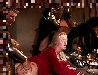 Knights of the court have an orgy with serving wenches