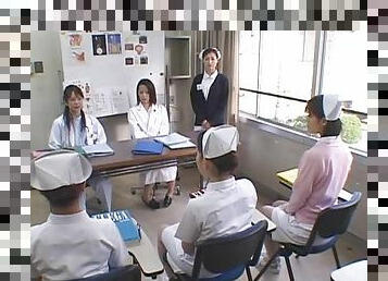 Cute Japanese Nurse Gives A Patient A Good Handjob
