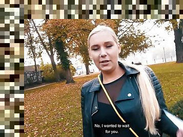 Risky Public Sex Date with german blonde teen slut