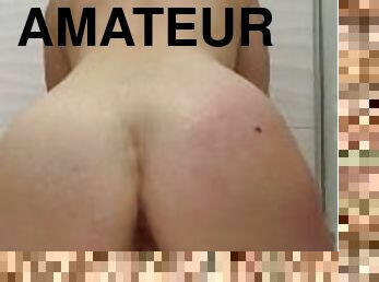 baignade, orgasme, amateur, jouet, chevauchement, gode, douche, solo, réalité