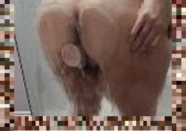 Riding Dildo in Shower