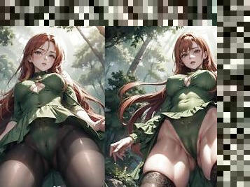 Redhead in Forest  Hentai Porn Compilation