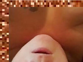 I cum while he eats me out, facial closeup