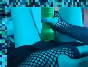 Teaser Femboy masturbating with a fleshlight (full video on OF)