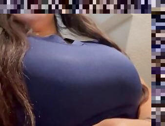 Horny Latina At WORK